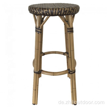 Französische Outdoor -Seilcafé Bambus Bistro -Stühle